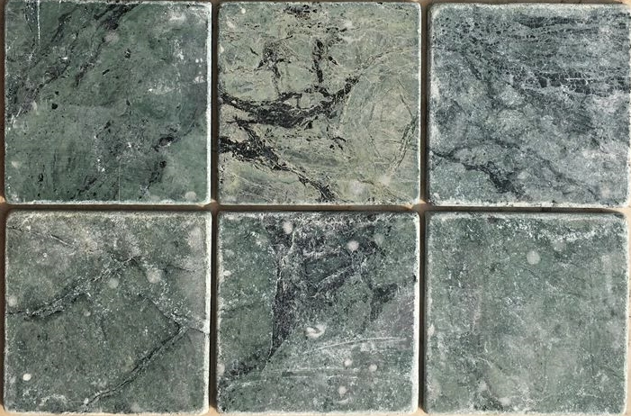 VERDE GREEN MATT TUMBLED MARBLE