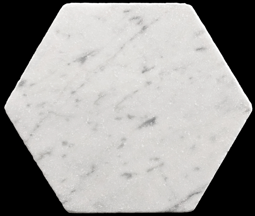 CARRARAQ HEX TUMBLED MARBLE TILE