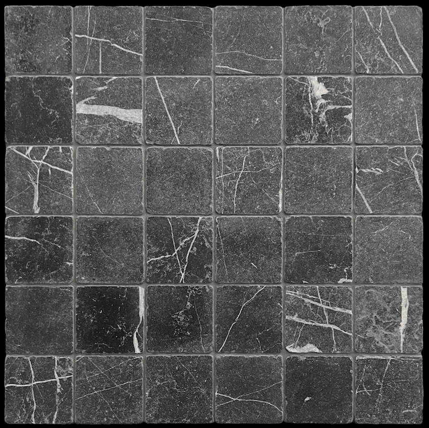 NERO MARQUINA TUMBLED MARBLE TILE