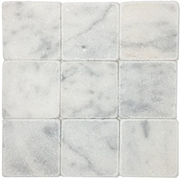 CARRARA MATT TUMBLED MARBLE TILE