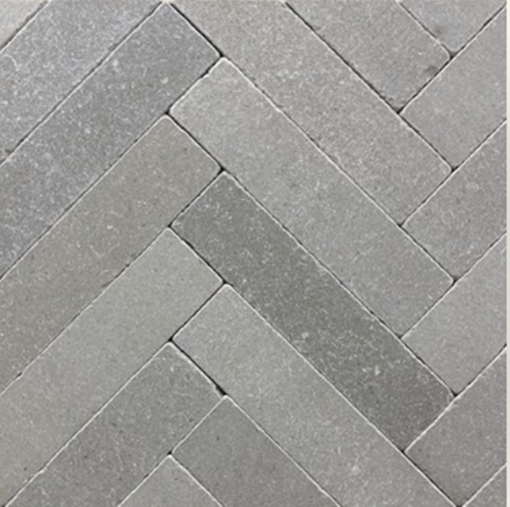 GREY LIMESTONE TUMBLED MARBLE SUBWAY