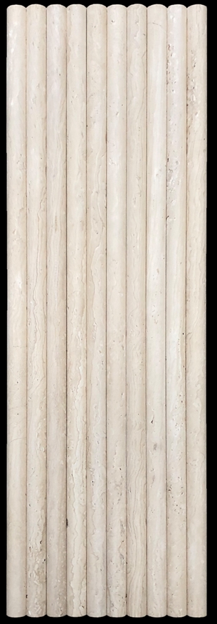 TRAVERTINE CLASSICO HONED MARBLE FLUTE STYLE