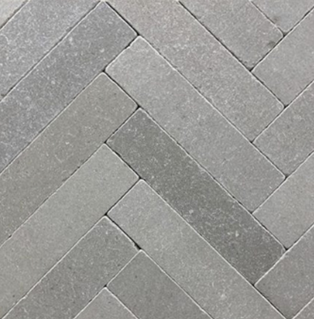 GREY LIMESTONE TUMBLED MARBLE SUBWAY