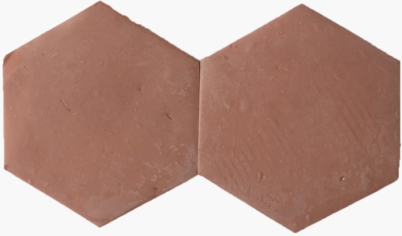 SALTILLO HANDMADE HEX MEXICAN NATURAL TERRACOTTA