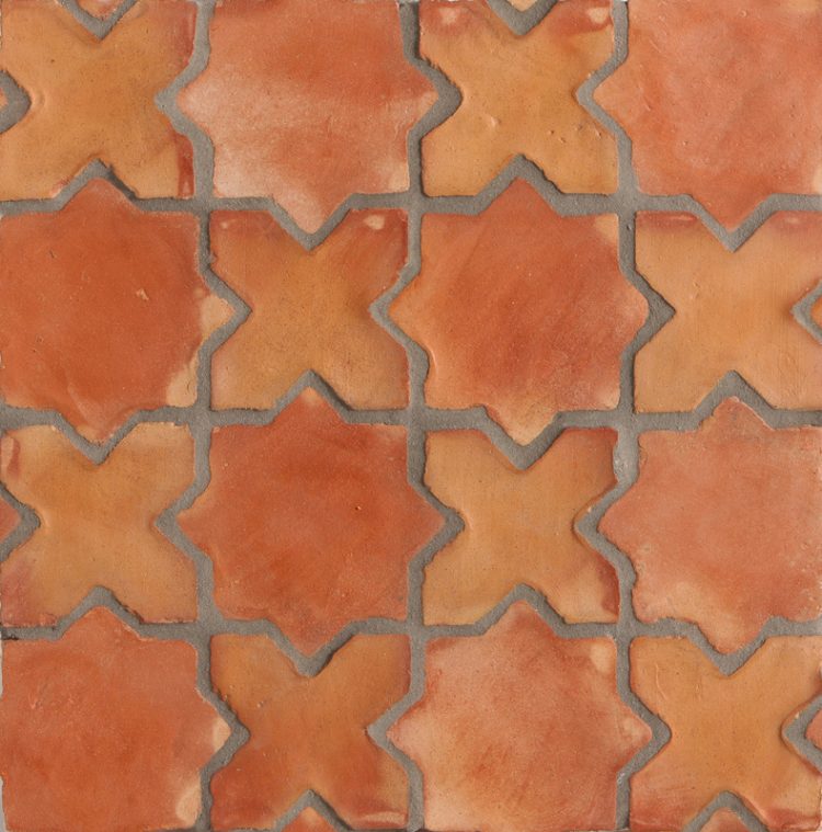 SALTILLO ESTRELLAS Y CRUCES NATURAL MEXICAN TERRACOTTA TILE