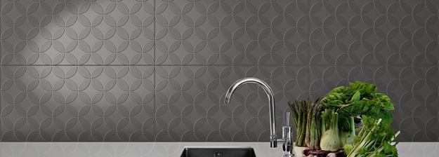 CHARCOAL MATT CENTRIS INFINITY PRESSMETAL LOOK TILE