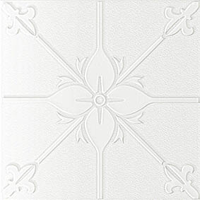 CHALK WHITE MATT MANOR ANTHOLOGY PRESSMETAL LOOK TILE