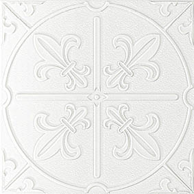 CHALK WHITE MATT EMPIRE ANTHOLOGY PRESSMETAL LOOK TILE