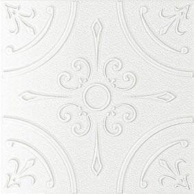 CHALK WHITE MATT LIBERTY ANTHOLOGY PRESSMETAL LOOK TILE