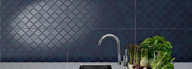 MIDNIGHT BLUE MATT ARABELLA INFINITY PRESSMETAL LOOK TILE