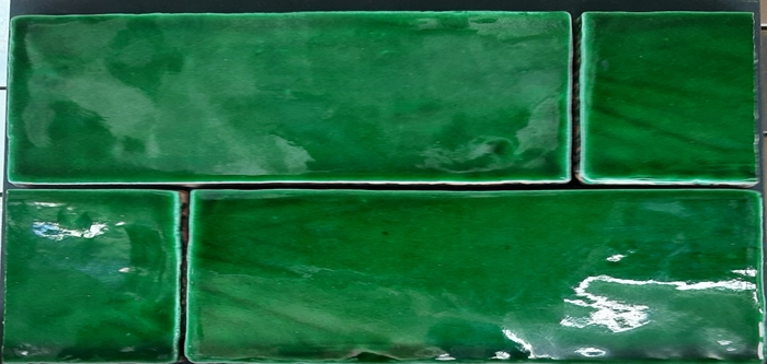 VICTORIAN-GREEN GLOSS HAMPTON CERAMIC SUBWAY TILE