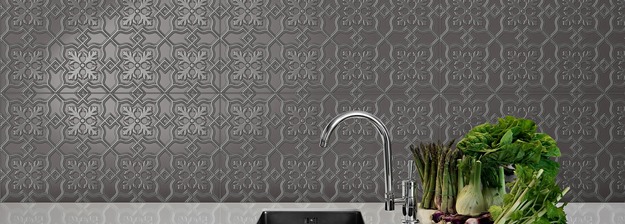 CHARCOAL MATT HAMPTON INFINITY PRESSMETAL LOOK TILE