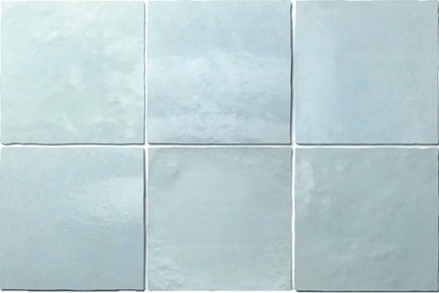 SKY BLUE-GREEN GLOSS ZELLIGE LOOK CERAMIC TILE