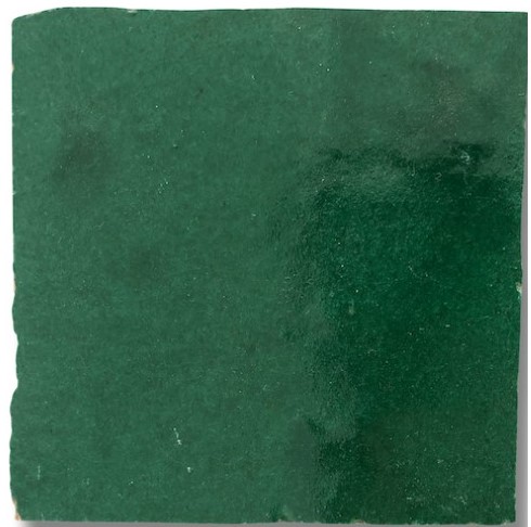 EMERALD GREEN GLOSS HANDMADE MOROCCAN ZELLIGE SCULPT