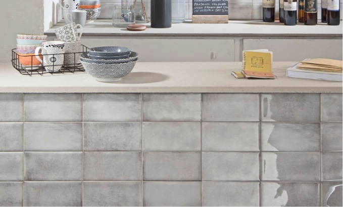 GRIGIO GREY GLOSS ARTISTRY SUBWAY TILE