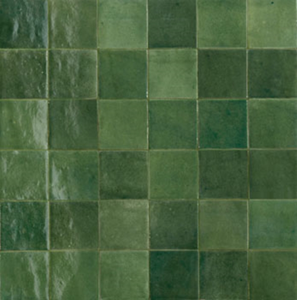 DEEP-GREEN GLOSS ZELLIGE MEDITERRANEAN TILE