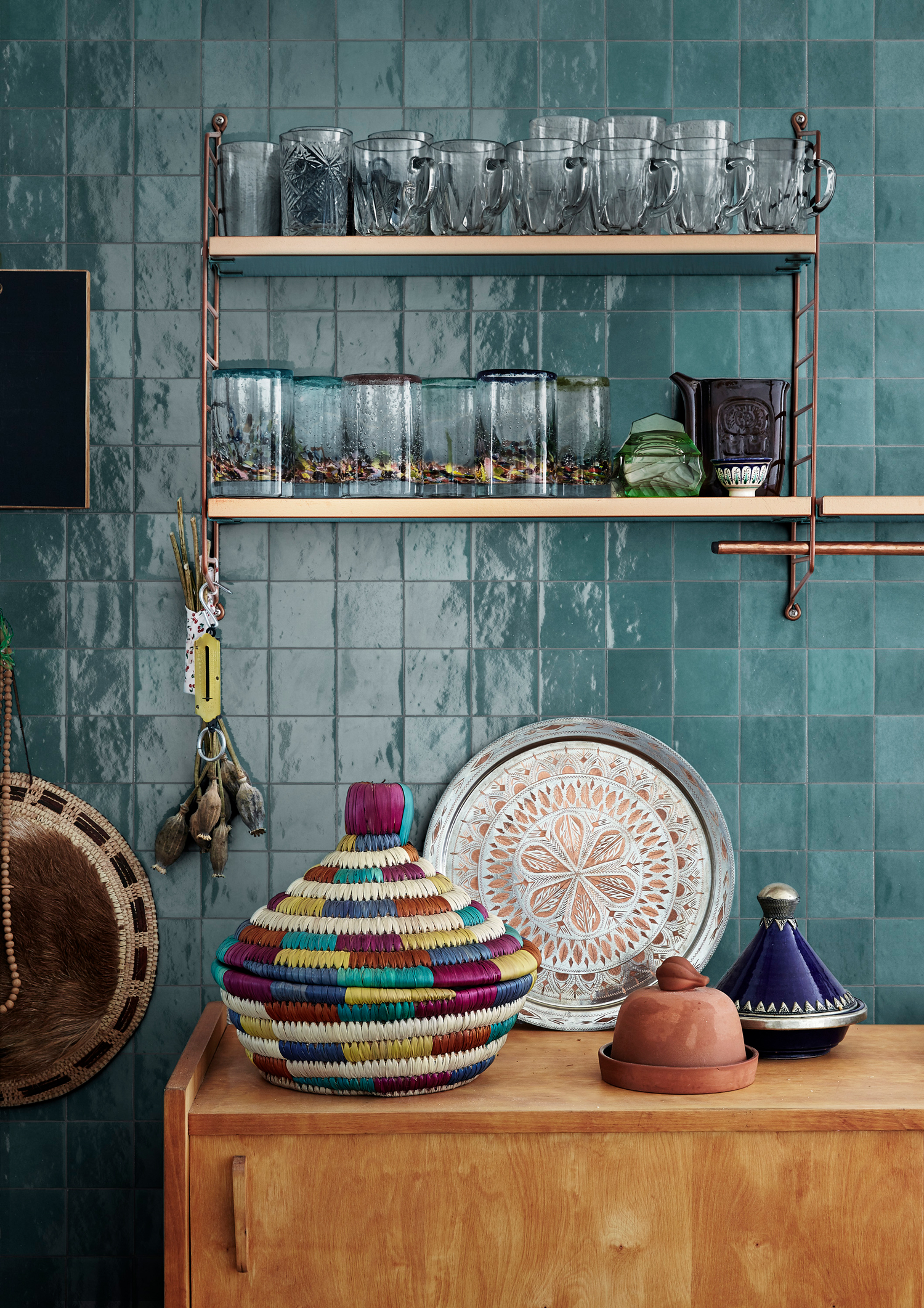 SEA-GREEN GLOSS ZELLIGE MEDITERRANEAN TILE