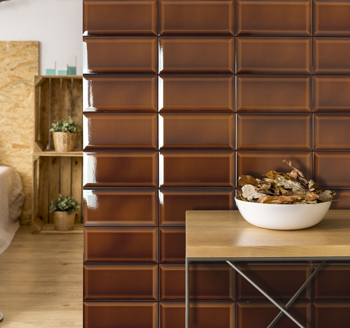 OLD-CHOCOLATE GLOSS BEVEL SUBWAY TRADITIONAL