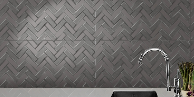 CHARCOAL MASON  INFINITY PRESSMETAL LOOK TILE