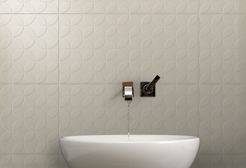 CLAY BEIGE CENTRIS INFINITY PRESSMETAL LOOK TILE