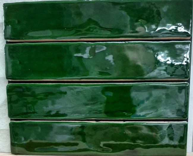 VICTORIAN-GREEN GLOSS HAMPTON CERAMIC SUBWAY TILE