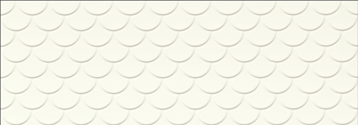 WHITE MATT FISHSCALE ABSTRACT3D PRESSMETAL STYLE TILE