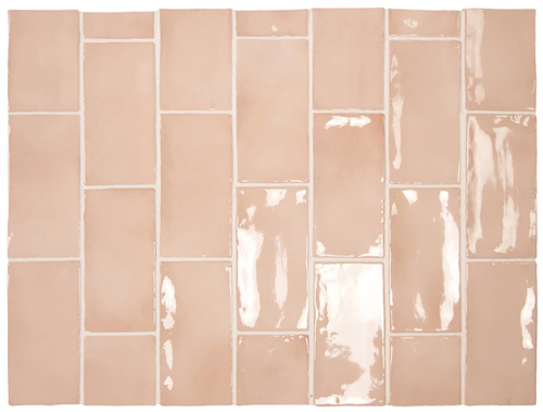 PEACH GLOSS HANDMADE LOOK CERAMIC TILE