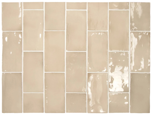 TAN GLOSS HANDMADE LOOK CERAMIC TILE