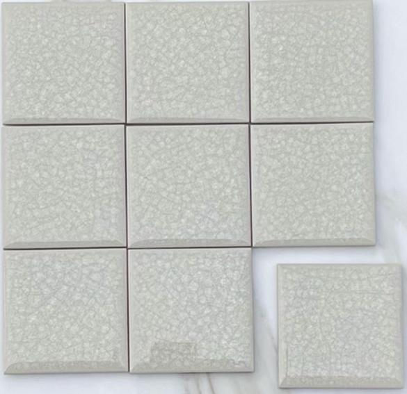 ICE GREEN GLOSS CRACKLE POOL SAFE TILE