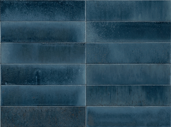 BLUE VARIEGATED MATT SUBWAY TILE