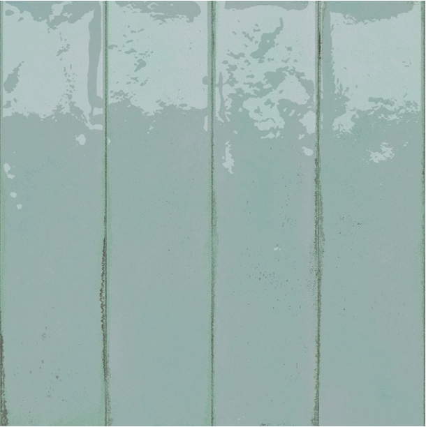 GREEN BLUE GLOSS SUBWAY TILE