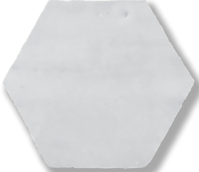 WHITE LIGHT GREY MIX GLOSS HEX ZELLIGE