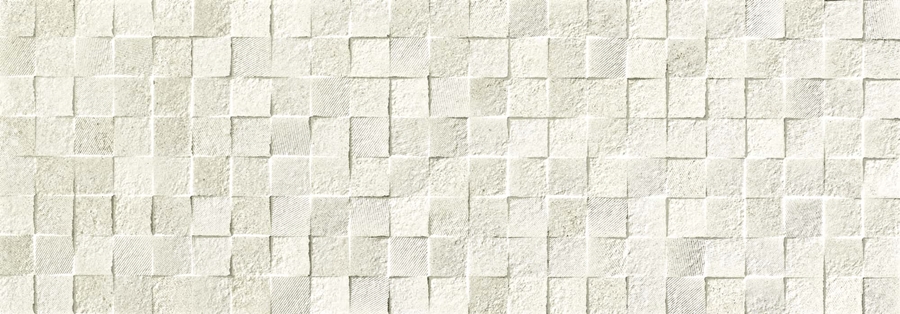 WHITE CREAM 3D DECOR TILE