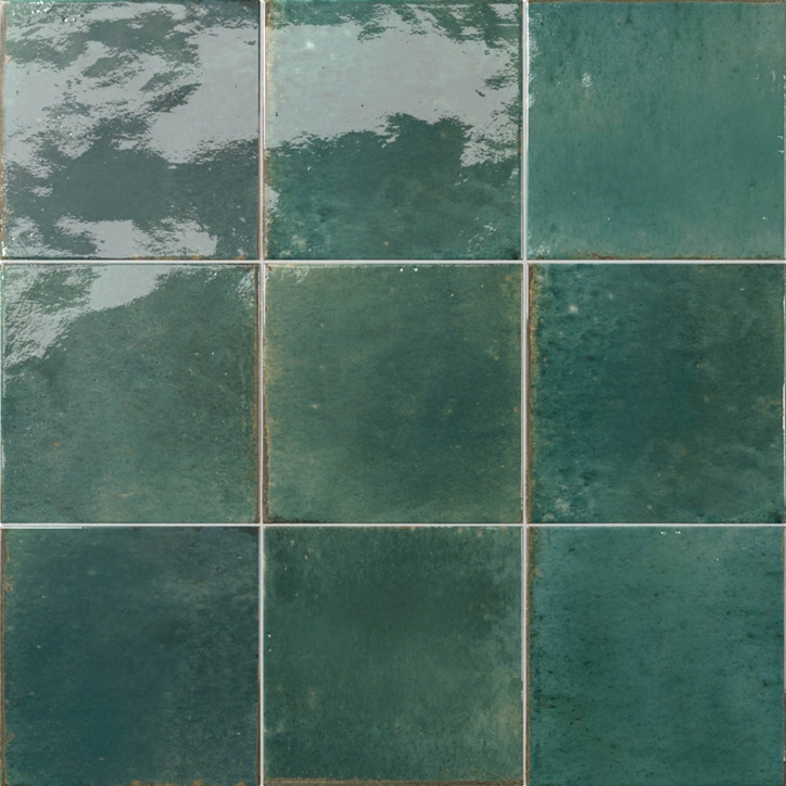 GREEN MIX GLOSS SQUARE TILE