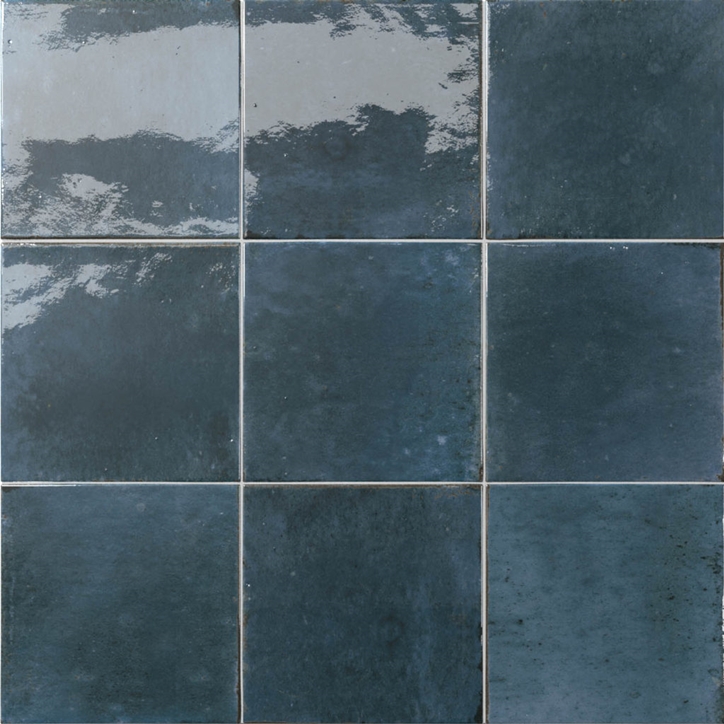 BLUE MIX GLOSS SQUARE TILE