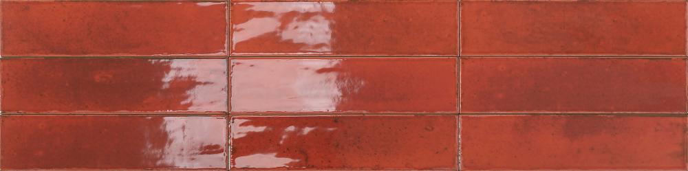 RED MIX GLOSS SUBWAY TILE