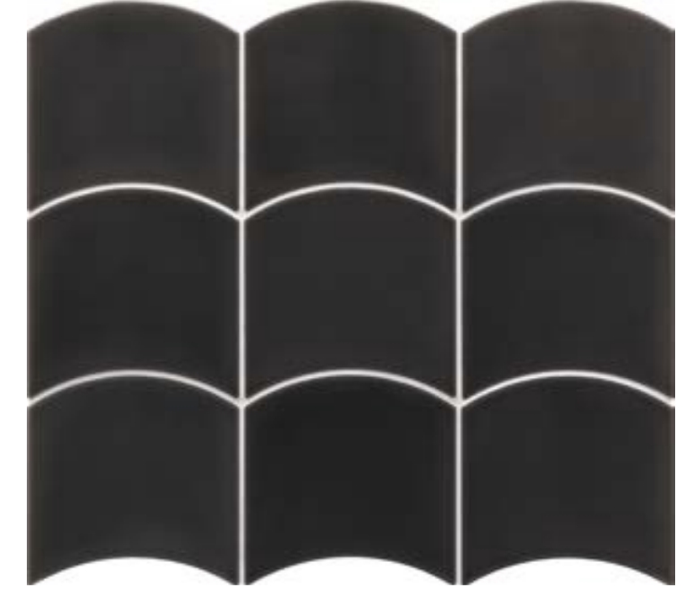 BLACK GLOSS SCALE SHAPE WALL TILE