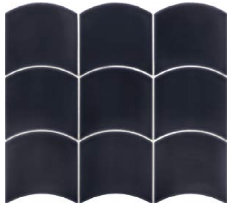 BLUE GLOSS SCALE SHAPE WALL TILE