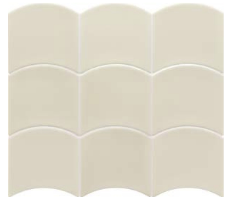 CREAM GLOSS SCALE SHAPE WALL TILE