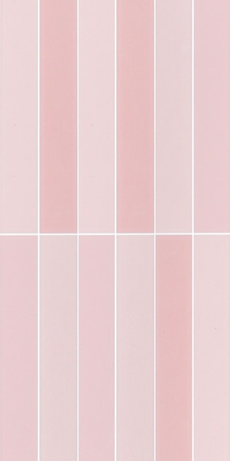 PINK VARIEGATED SATIN SUBWAY LOOK TILE