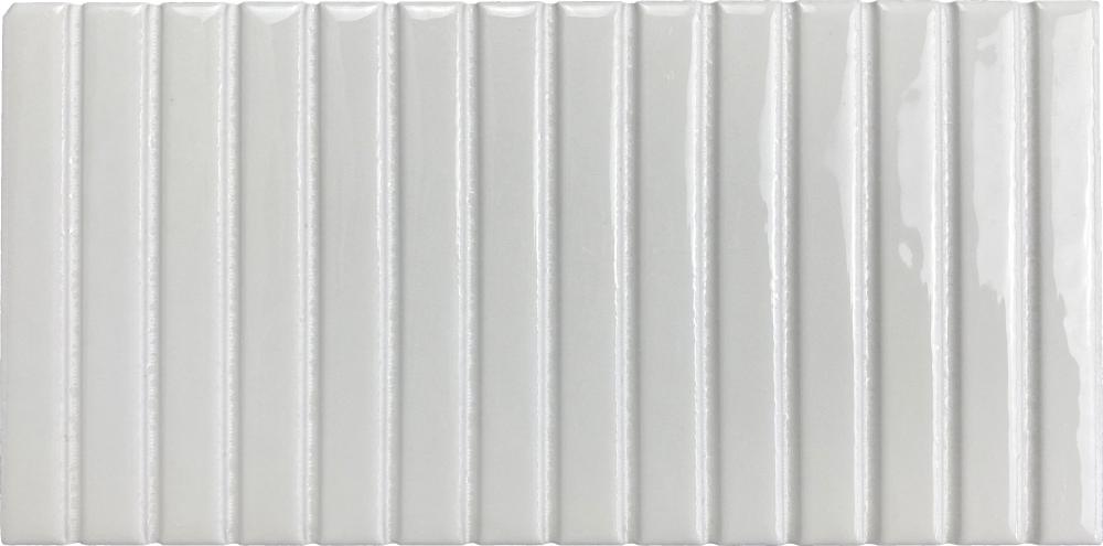 WHITE GREY GLOSS KIT-KAT LOOK TILE