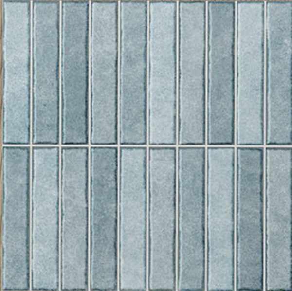 DOLPHIN BLUE GLOSS RIVA FINGER LOOK TILE (150X25MM)