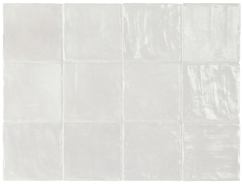 LIGHT GREY PEARLESCENCE CERAMIC ZELLIGE STYLE TILE