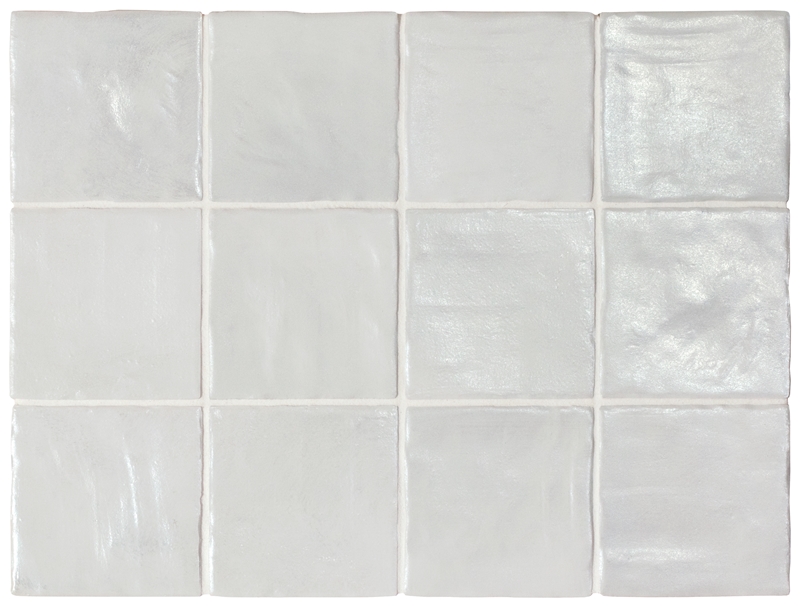 SILVER GREY PEARLESCENCE CERAMIC ZELLIGE STYLE TILE