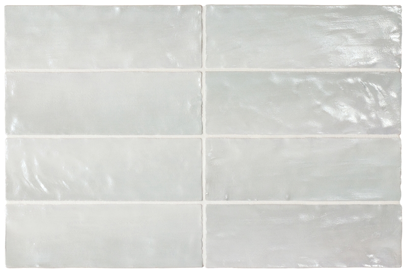 SILVER GREY PEARLESCENCE CERAMIC ZELLIGE STYLE TILE