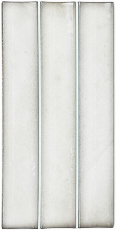 WHITE GLOSS CONCAVE FLUTED LOOK TILE