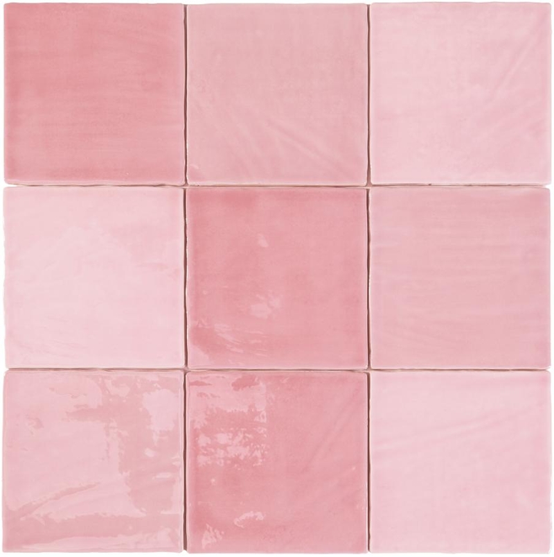 PINK UNEVEN FINISH GLOSS TILE