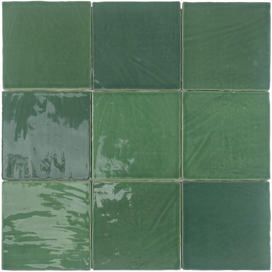 DARK GREEN UNEVEN FINISH GLOSS TILE