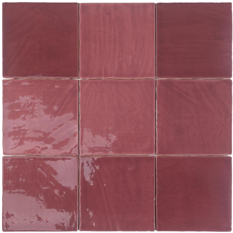 BURGUNDY UNEVEN FINISH GLOSS TILE