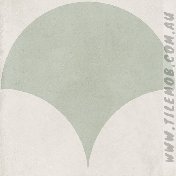 GREEN MATT FISHSCALE DECOR TILE